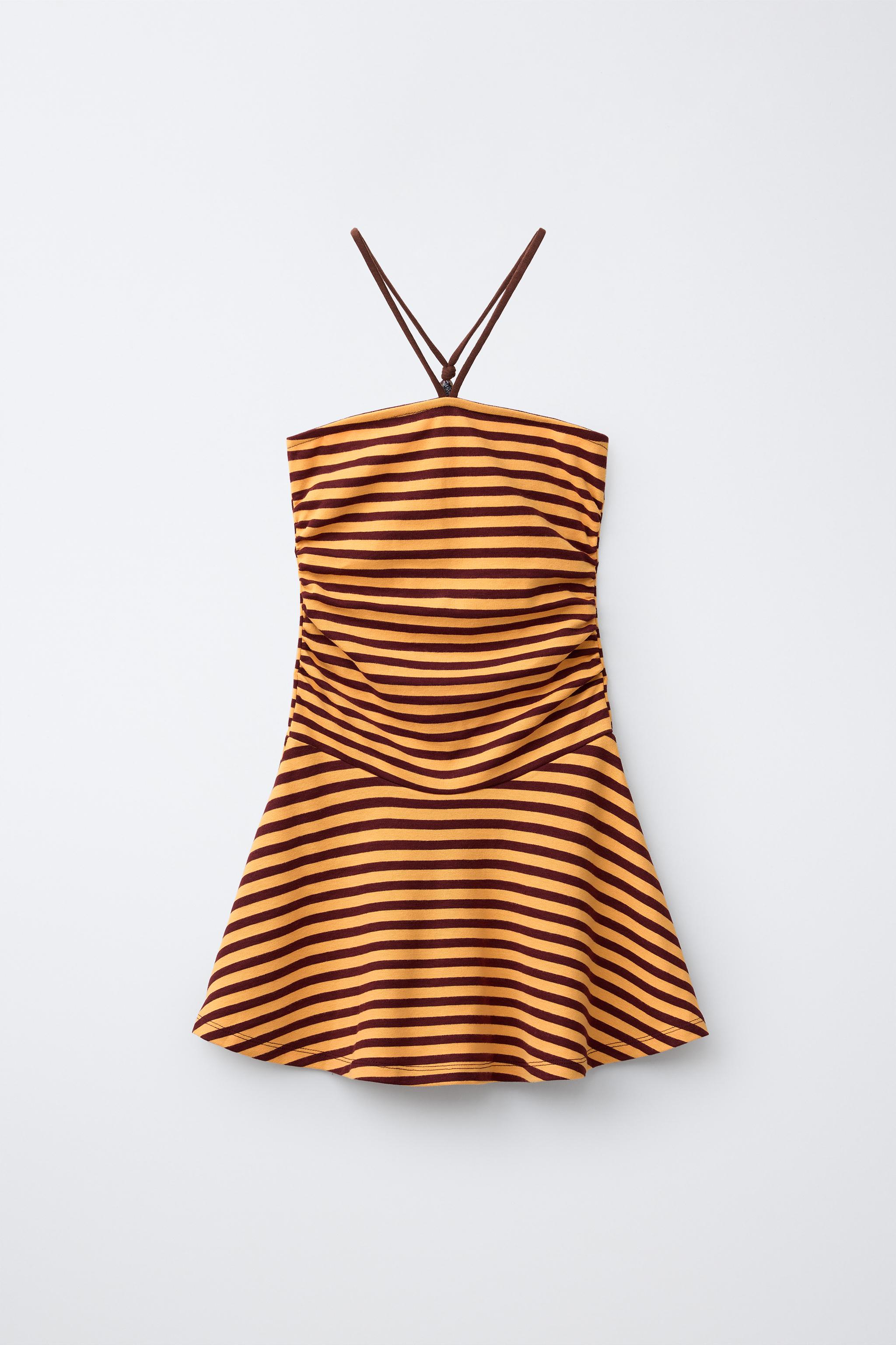 STRIPED HALTER DRESS